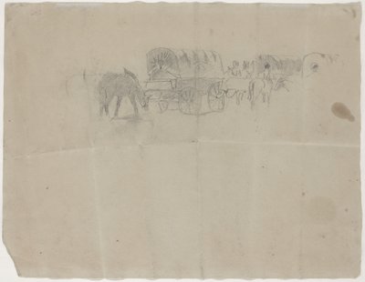 Tedarik Treni ve Katır [verso] by Winslow Homer