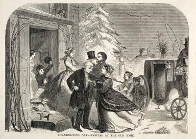 Şükran Günü - Eski Eve Varış, 1858. by Winslow Homer