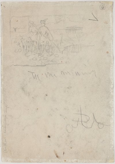 Kampta Şükran Günü [verso] by Winslow Homer