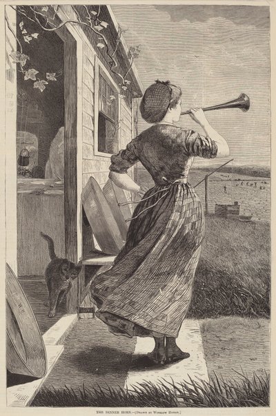 Akşam Yemeği Boynuzu, 1870. by Winslow Homer