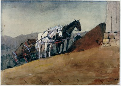 Hilltop Barn - Houghton Çiftliği, 1874 by Winslow Homer