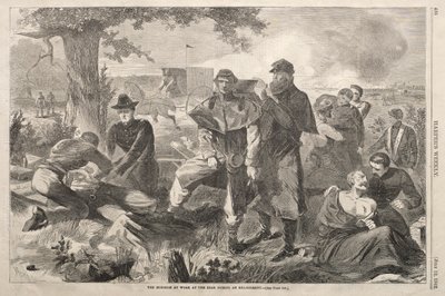 Cerrah Nişan Sırasında Arkada Çalışıyor, 1862. by Winslow Homer