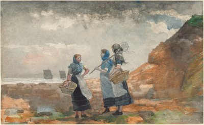 Üç Balıkçı Kız, Tynemouth by Winslow Homer