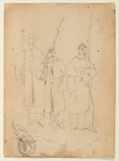üç asker by Winslow Homer