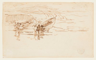 İki Dories Fırlatılıyor, İngiltere by Winslow Homer