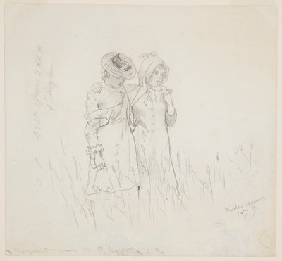 Bir Tarlada İki Kız by Winslow Homer
