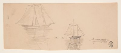 İki Schooner ve Dories by Winslow Homer