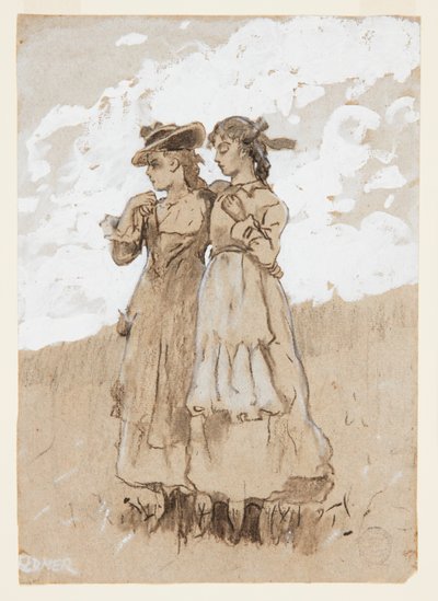 iki genç kız by Winslow Homer