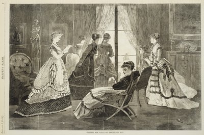 2 Ocak 1869 Yılbaşında Çağrı Bekleniyor (ahşap oyma) by Winslow Homer