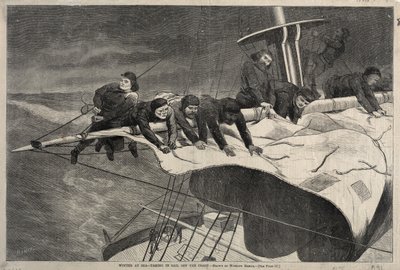 Denizde Kış - Kıyıdan Açığa Çıkmak, 1869. by Winslow Homer