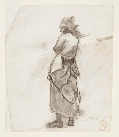 Denize bakan kadın, Cullercoats, İngiltere by Winslow Homer