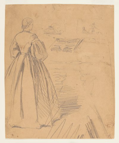 Piyano Önünde Duran Kadın by Winslow Homer