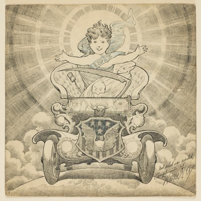 "1917 Yılına Hoş Geldiniz" karikatürü için çalışma by Winsor McCay