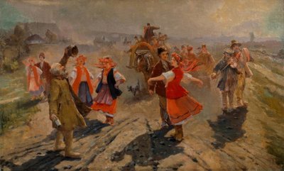 Orel yakınlarında gelin alayı by Wladimir Jegorowitsch Makowski