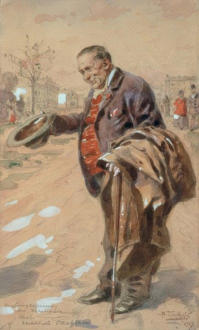 Kaal met die kind by Wladimir Jegorowitsch Makowski