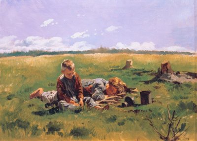 Çayırdaki çocuklar by Wladimir Jegorowitsch Makowski