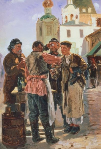 Kvas satıcısı by Wladimir Jegorowitsch Makowski