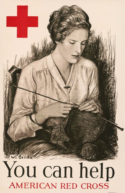 Yardım edebilirsiniz - Amerikan Kızıl Haçı, 1918. by Wladyslaw Theodor Benda