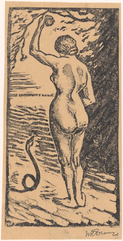 Havva ve yılan by Wolbartus Brouwer (signed by artist)