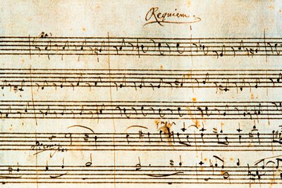 Avusturyalı besteci Wolfgang Amadeus Mozart (1756-1791) tarafından Requiem, K. 626 imza puanı by Wolfgang Amadeus Mozart