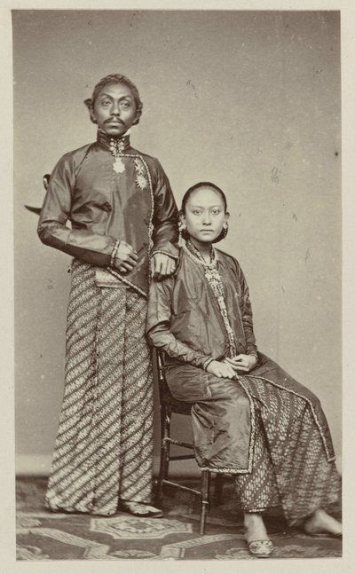 Pakoe Boewono IX, Surakarta'lı Susuhunan ve eşi Ratoe by Woodbury and Page