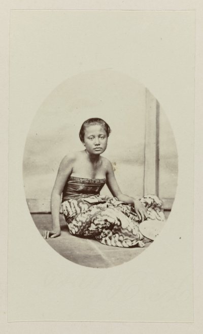 oturan kız by Woodbury and Page