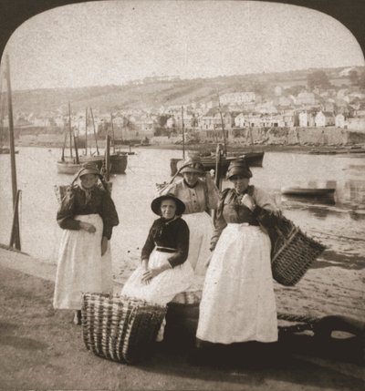 Fishwives, Newlyn, Cornwall, 1900. by Works and Sun Sculpture Studios