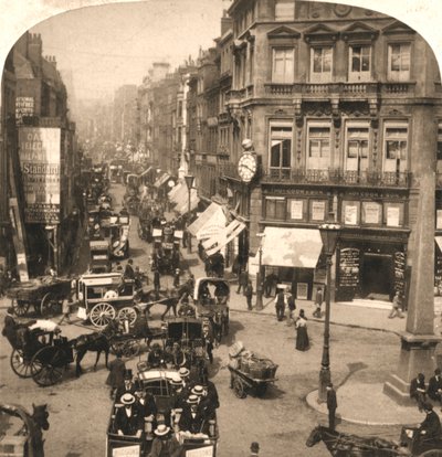 Fleet Caddesi, Londra, 1896. by Works and Sun Sculpture Studios