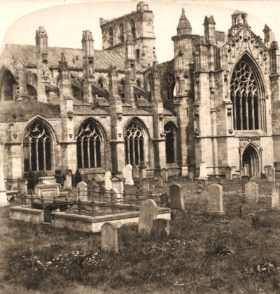 Melrose Manastırı, Melrose, İskoçya, 1896. by Works and Sun Sculpture Studios