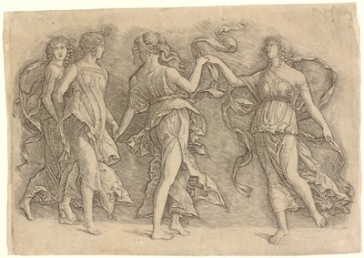Dört Dans Eden İlham by Workshop of Andrea Mantegna