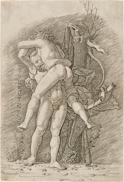 Herkül ve Anteus by Workshop of Andrea Mantegna