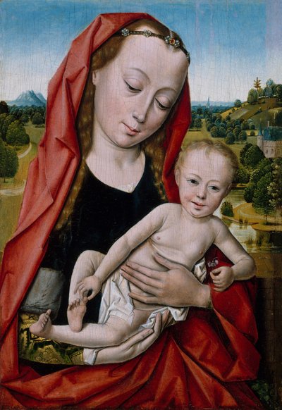 Bakire ve Çocuk, 1475-99. by Workshop of Dieric Bouts