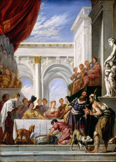 Lazarus ve Zengin Adam Benzetmesi by Workshop of Domenico Fetti