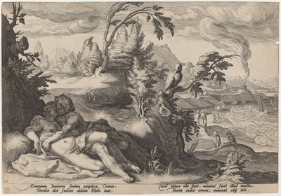 Apollon ve Coronis by Workshop of Hendrick Goltzius, after Hendrick Goltzius
