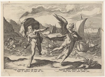 Coronis Kargaya Dönüştü by Workshop of Hendrick Goltzius, after Hendrick Goltzius