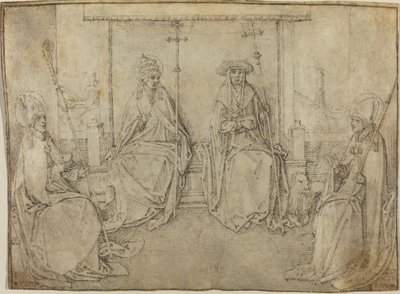 Kilisenin Dört Latin Babası by Workshop of Valentijn van Orley