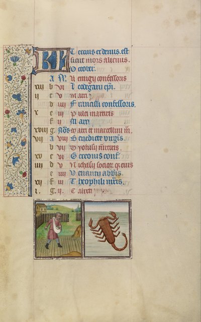 Bir Adam Ekim; Akrep Burcu by Workshop of Willem Vrelant