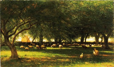 Meyve Bahçesinde Öğlen, 1900. by Worthington Whittredge
