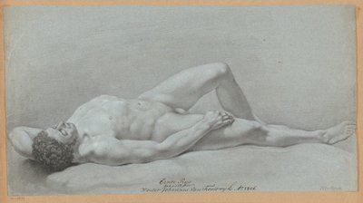 Yatan Erkek Çıplak (1. Ödül 1806) by Wouter Johannes van Troostwijk