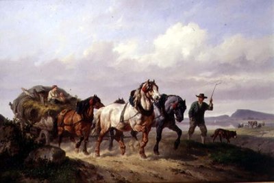Bir At Ekibi (tuval üzerine yağlı boya) by Wouterus Verschuur