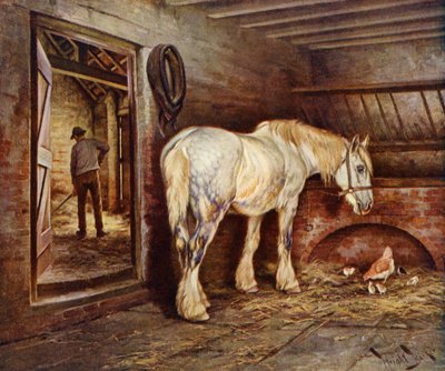 Günün sonu - çiftlik atı eve döner (renkli taş) by Wright Barker