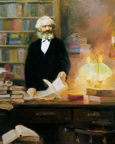 Karl Marx stüdyosunda by Wun Zhang