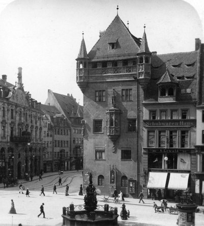 Nassauer Haus, Nürnberg, Bavyera, Almanya, c1900 by Wurthle and Sons