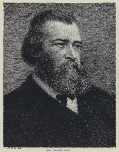 Jean Francois Millet, Fransız ressam (lito) by Wyatt Eaton