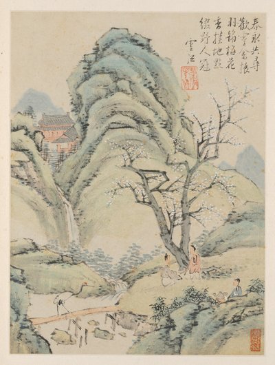 Mevsimsel Manzaralar Albümü, Yaprak A önceki yaprak 4, 1668. by Xiao Yuncong