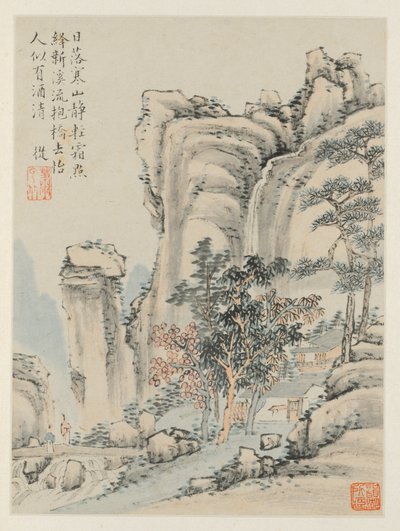 Mevsimsel Manzaralar Albümü, Yaprak E önceki yaprak 3, 1668. by Xiao Yuncong