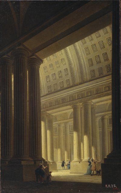 Bir Tapınağın İç Görünümü. Bir Dor Vestibül, 1781 by Yakov Gerasimovich Farafontyev