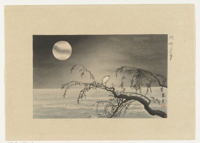 nehir üzerinde dolunay by Yamamoto Shoun
