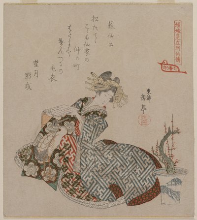 Bir Saksı Erik Ağacının Yanında Okuma Fahişesi..., 1820