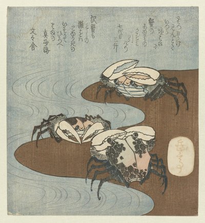 kıyıdaki yengeçler by Yashima Gakutei